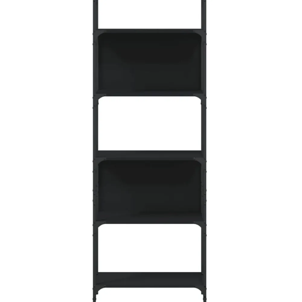 vidaXL Estantería madera de ingeniería negra 155,5x24x166,5 cm Negro Hot