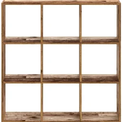 vidaXL Estanterías-Estantería madera de ingeniería color envejecido 102x32x102 cm