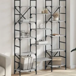vidaXL Estanterías-Estantería madera de ingeniería 127,5x28,5x172,5 cm