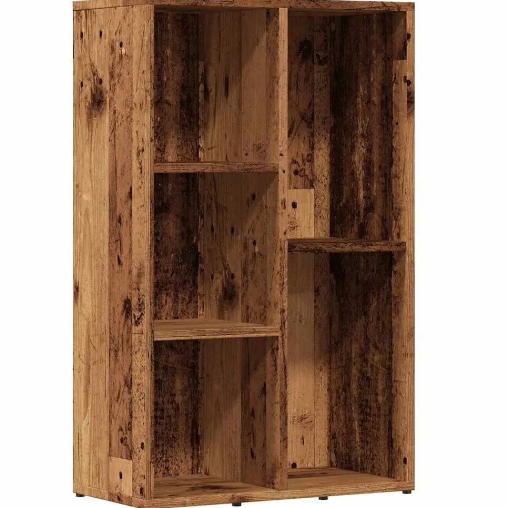 vidaXL Estantería madera de ingeniería envejecida 50x25x80 cm Madera antigua