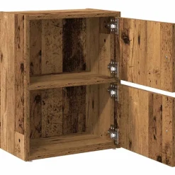 vidaXL Estanterías-Estantería madera de ingeniería color envejecido 40x24x52 cm