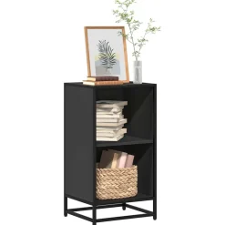 vidaXL Estanterías-Estantería madera ingeniería negra 40x35x76 cm