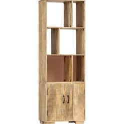 vidaXL Estantería madera maciza de mango 60x35x180 cm Marr&oacute;n Outlet
