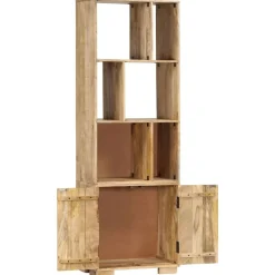 vidaXL Estantería madera maciza de mango 60x35x180 cm Marr&oacute;n Outlet