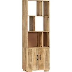 vidaXL Estantería madera maciza de mango 60x35x180 cm Marr&oacute;n Outlet