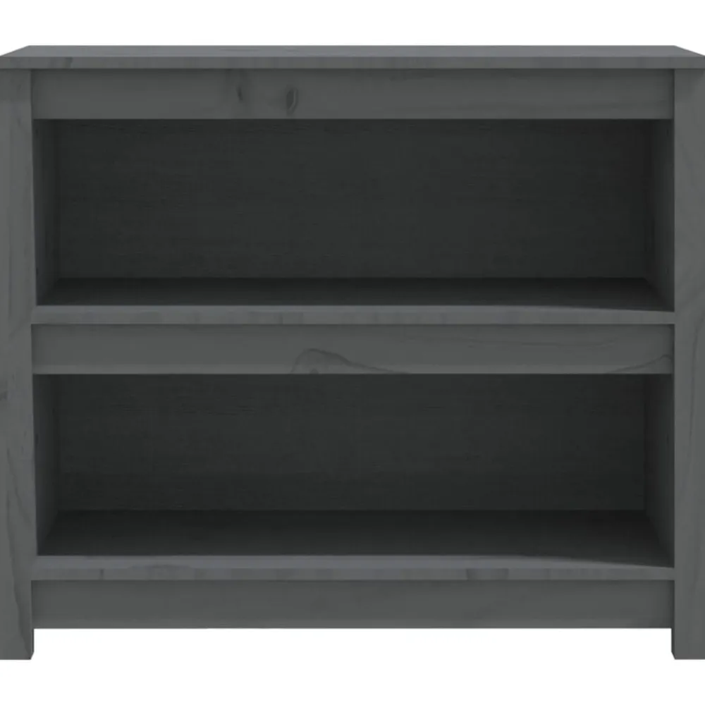 vidaXL Estantería madera maciza de pino 80x35x68 cm Gris Online