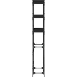 vidaXL Estantería para lavadora madera ingeniería negra 67x25x163 cm Negro