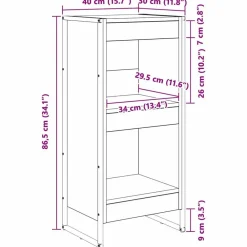 vidaXL Estantería para libros 80 x 30 x 155 cm Roble negro New