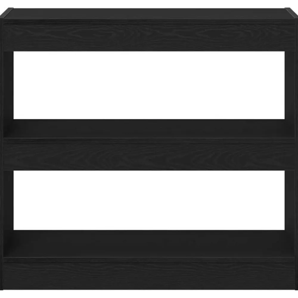 vidaXL Estantería para libros 2 pcs 80 x 30 x 72 cm Roble negro Discount