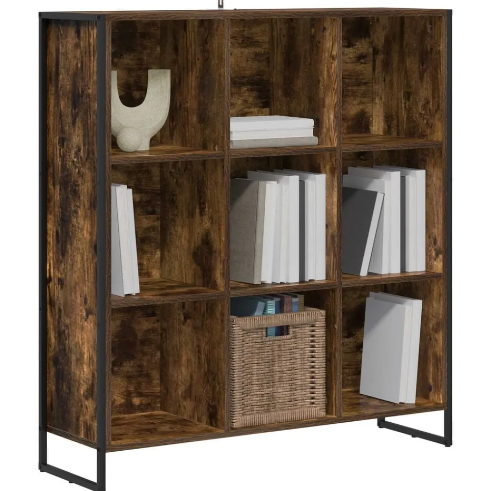 vidaXL Estantería para libros Roble Humo 99,5 x 30 x 108,5 cm Roble ahumado New