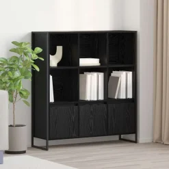 vidaXL Estantería para libros 2 pcs 99,5 x 30 x 108 cm Roble negro Best