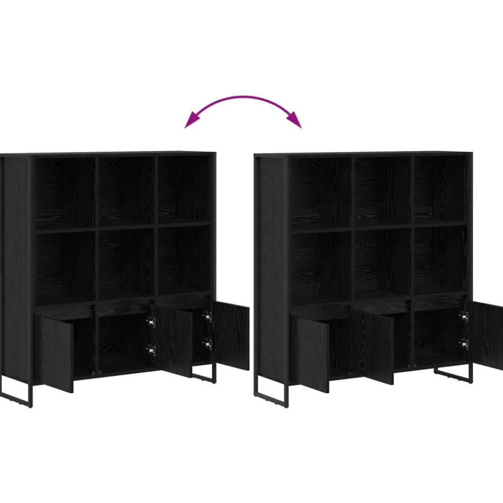 vidaXL Estantería para libros 2 pcs 99,5 x 30 x 108 cm Roble negro Best