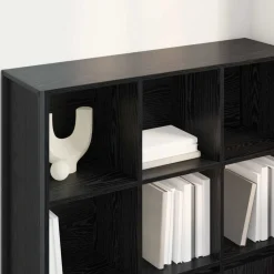 vidaXL Estantería para libros 2 pcs 99,5 x 30 x 108 cm Roble negro Best