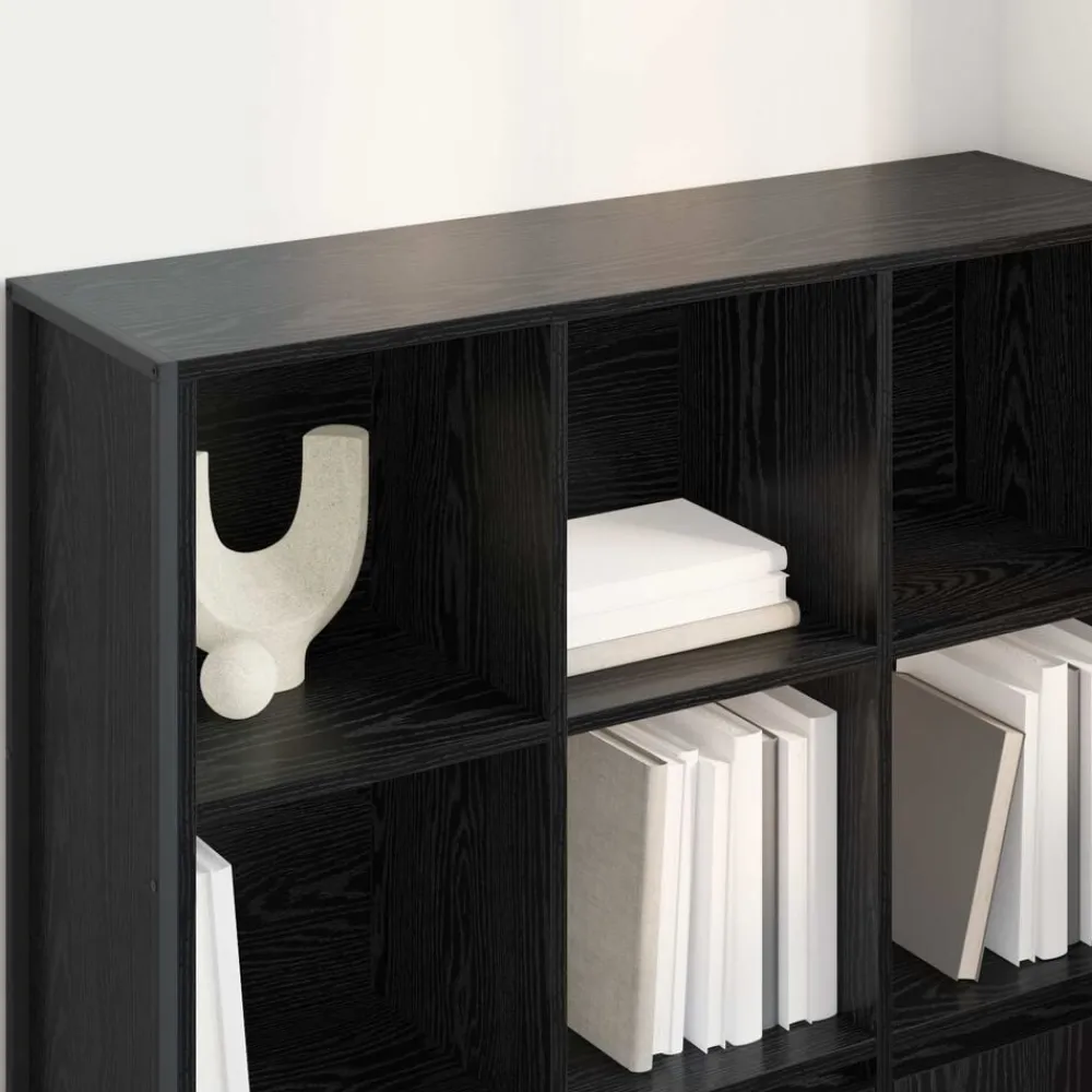 vidaXL Estantería para libros 2 pcs 99,5 x 30 x 108 cm Roble negro Best
