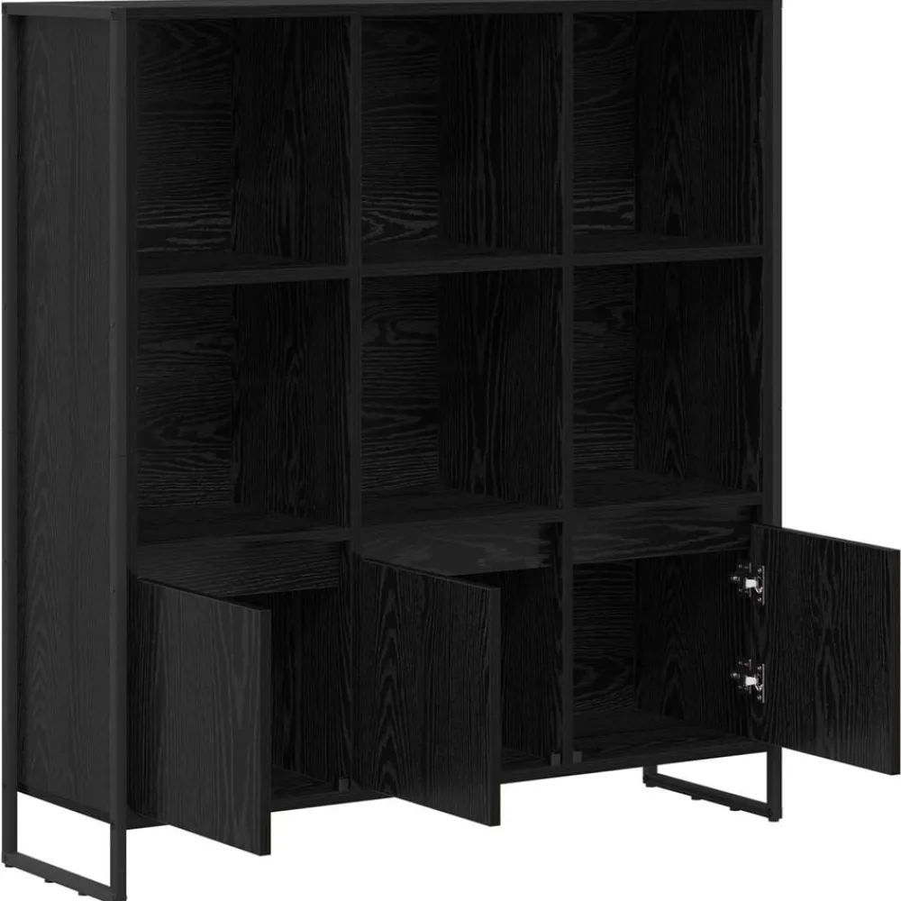 vidaXL Estantería para libros 2 pcs 99,5 x 30 x 108 cm Roble negro Best