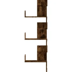 vidaXL Estanterías-Estantería pared de esquina madera 45x45x147 cm