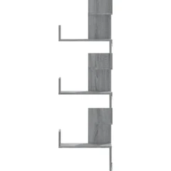 vidaXL Estantería pared de esquina madera 45x45x147 cm Gris sonoma
