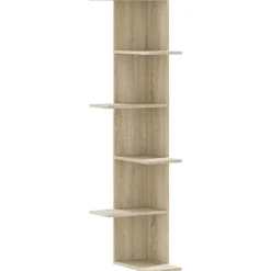 vidaXL Estantería pared de esquina madera 36,5x36,5x140cm Roble Sonoma Online