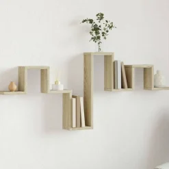 vidaXL Estantería pared madera ingeniería 104,5x10x43 cm Roble Sonoma Outlet