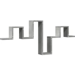 vidaXL Estantería pared madera ingeniería gris hormigón 104,5x10x43 cm Gris hormig&oacute;n Sale