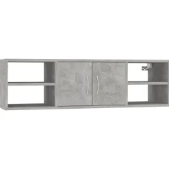 vidaXL Estantería pared madera contrachapada gris hormigón 102x30x29cm Gris hormig&oacute;n Sale