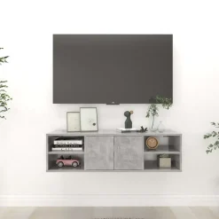 vidaXL Estantería pared madera contrachapada gris hormigón 102x30x29cm Gris hormig&oacute;n Sale