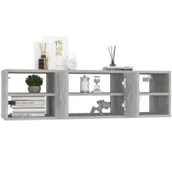 vidaXL Estantería pared madera contrachapada gris hormigón 102x30x29cm Gris hormig&oacute;n Sale