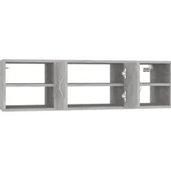 vidaXL Estantería pared madera contrachapada gris hormigón 102x30x29cm Gris hormig&oacute;n Sale