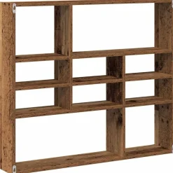 vidaXL Estanterías-Estantería pared madera contrachapada 90x16x78cm