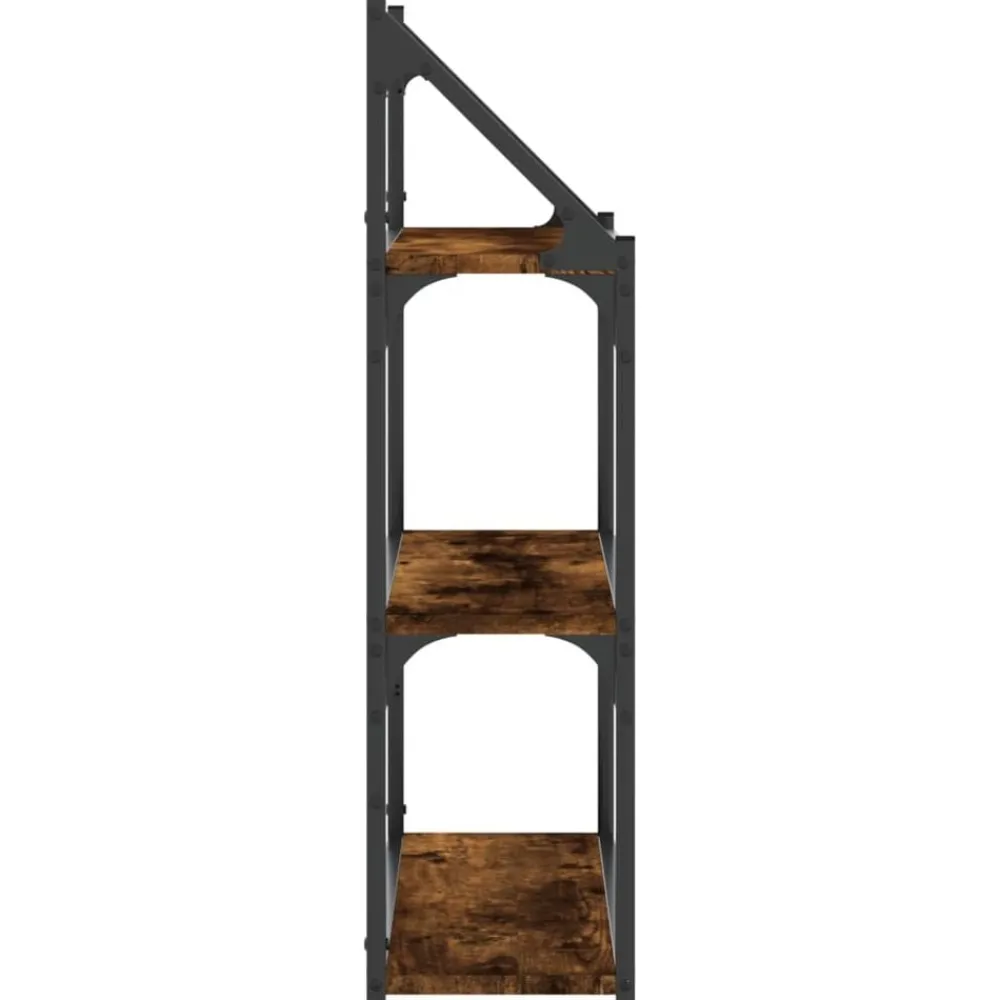 vidaXL Estantería pared madera ingeniería 60x21x78,5 cm Roble ahumado Discount