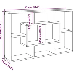 vidaXL Armarios Y Almacenamiento-Estantería pared madera contrachapada madera vieja 85x16x52,5cm