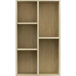 vidaXL Estanterías-Estantería/Aparador madera contrachapada color roble 50x25x80cm