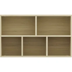 vidaXL Estanterías-Estantería/Aparador madera contrachapada color roble 50x25x80cm