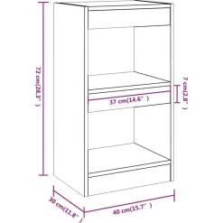 vidaXL Estantería/divisor de espacios roble marrón 40x30x72 cm Marr&oacute;n roble Online