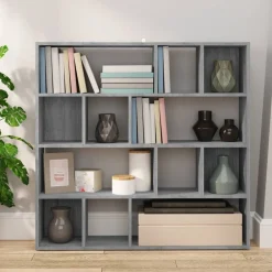 vidaXL Estantería/divisor de espacios 105x24x102 cm Gris sonoma Clearance
