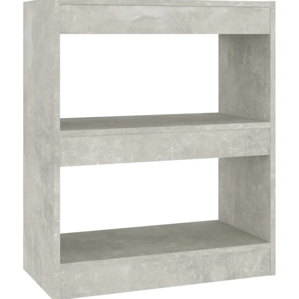 vidaXL Estanterías-Estantería/divisor de espacios gris hormigón 60x30x72 cm