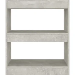 vidaXL Estanterías-Estantería/divisor de espacios gris hormigón 60x30x72 cm