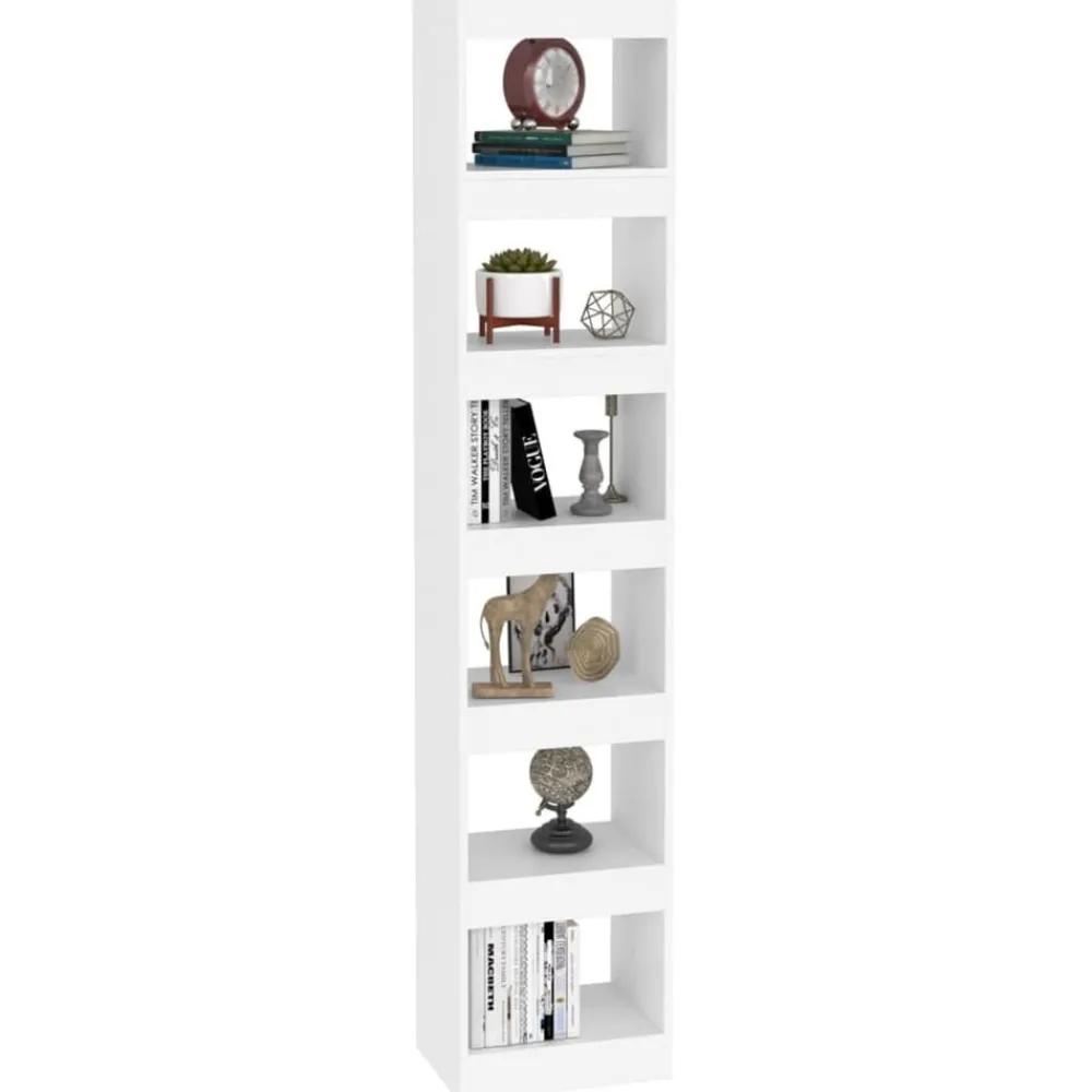 vidaXL Estantería/divisor de espacios 40x30x198 cm Blanco Clearance