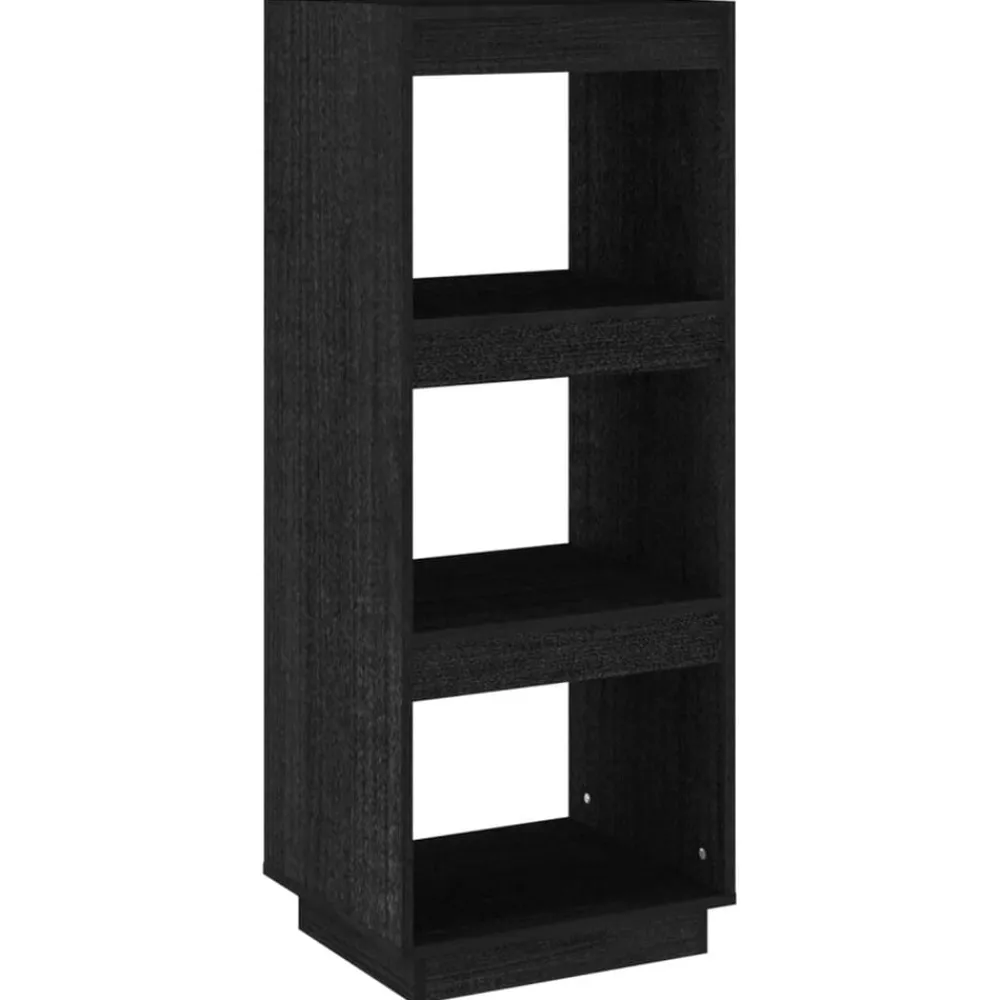 vidaXL Estantería/divisor de espacios madera pino 40x35x103 cm Negro Sale
