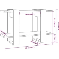vidaXL Estanterías-Estantería/divisor de espacios 80x30x51 cm