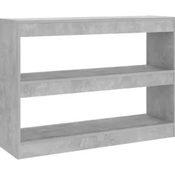 vidaXL Estanterías-Estantería/divisor de espacios gris hormigón 100x30x72 cm