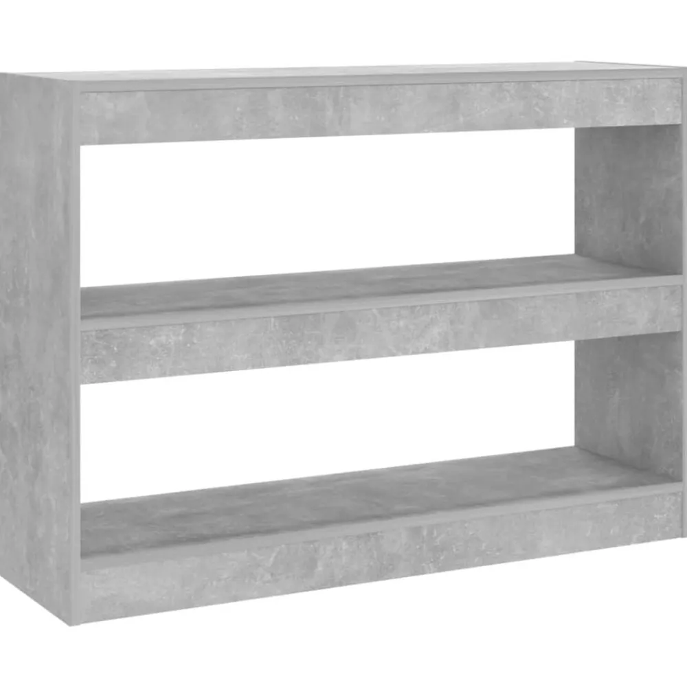 vidaXL Estanterías-Estantería/divisor de espacios gris hormigón 100x30x72 cm