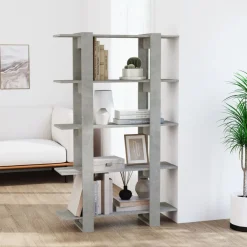 vidaXL Estantería/divisor de espacios gris hormigón 100x30x160 cm Gris hormig&oacute;n Sale