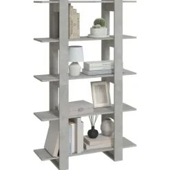 vidaXL Estantería/divisor de espacios gris hormigón 100x30x160 cm Gris hormig&oacute;n Sale