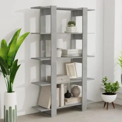 vidaXL Estantería/divisor de espacios gris hormigón 100x30x160 cm Gris hormig&oacute;n Sale