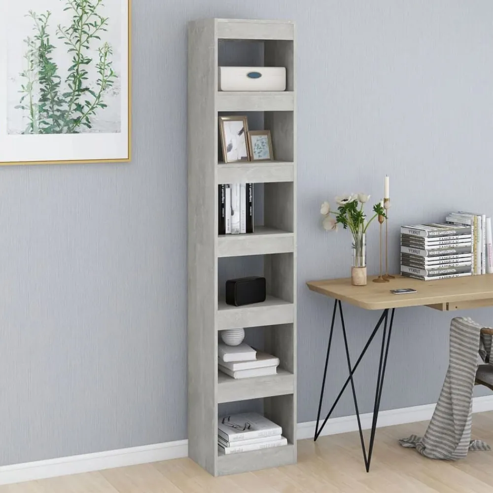 vidaXL Estantería/divisor de espacios gris hormigón 40x30x198 cm Gris hormigón Best
