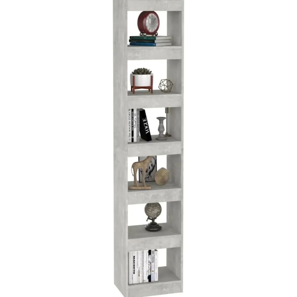 vidaXL Estantería/divisor de espacios gris hormigón 40x30x198 cm Gris hormigón Best