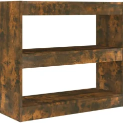 vidaXL Estantería/divisor de espacios color 80x30x72 cm Roble ahumado New
