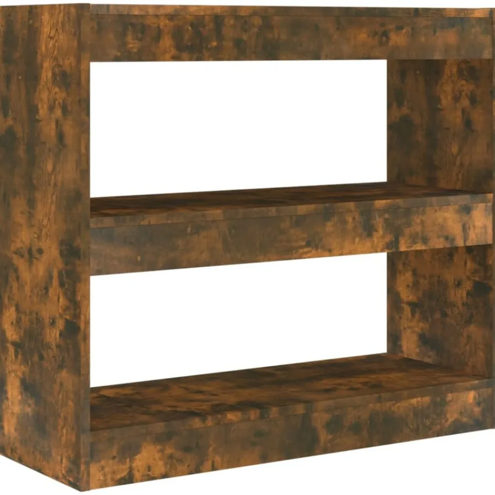 vidaXL Estantería/divisor de espacios color 80x30x72 cm Roble ahumado New