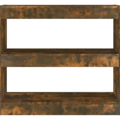 vidaXL Estantería/divisor de espacios color 80x30x72 cm Roble ahumado New